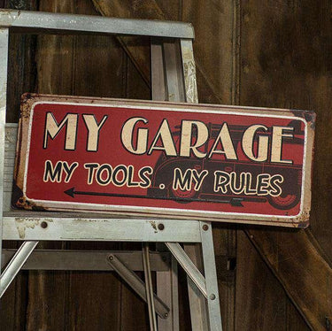 My Garage, My Rules Sign - The Fox Decor